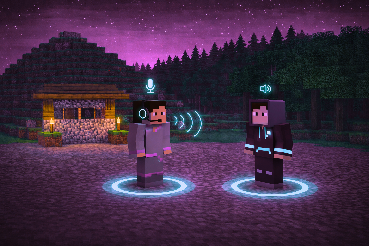 Players using Chat Sync Mod for synced voice chat